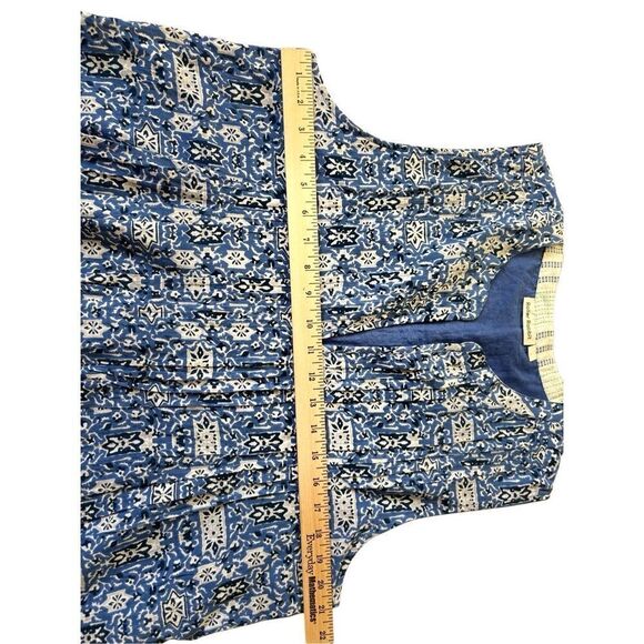 Roller Rabit Mini Dress size L Blue Sleeveless White Blue Lined A-Line - Picture 4 of 9